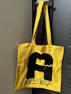 yurika akutsu イエロー キャンバストートバッグ メッセージ付き