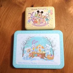 ダッフィー&フレンズ　ミッキー　お菓子缶