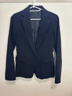 ブラック ビジネスジャケット シングルボタン