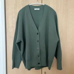 一度だけ着用☆GLOBAL WORK☆ スウェットライクVネックカーディガン