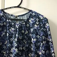 【ミスオンワード】ヴィンテージ 花柄 ワンピース リバティ風 総柄 昭和レトロ