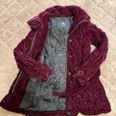 Burberry ベロア ダウンジャケット ボルドーのサムネイル