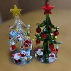 レア★ハローキティ　クリスマスツリー ガラス製 約15cm 2個セット♡