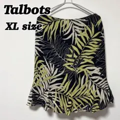 Talbots タルボット フレアスカート シルク ひざ丈 ボタニカル 【XL】のサムネイル