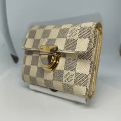 もかめろ様☆ LOUIS VUITTON ダミエ・アズール 二つ折り財布 美品