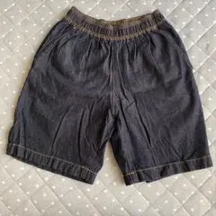 ダークブルー ハーフパンツ ゴムウエスト　150㌢