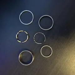 メンズ　リング　６点セット