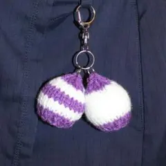 ゴルフボールケース(紫×白)