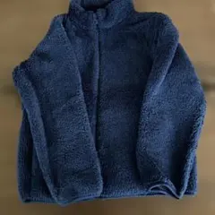 ネイビー フリースジャケット ジッパー付き