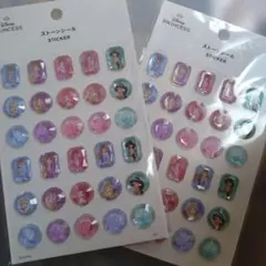 ディズニープリンセス ストーンシール 2枚