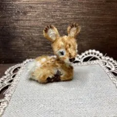 子鹿 モールアート ハンドメイド 羊毛フェルト バンビ ミニチュア