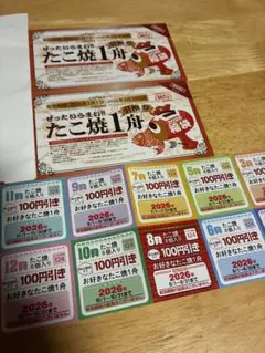 築地銀だこ 2026年 福袋 たこ焼引換券 2枚➕各月100円引きチケットのサムネイル
