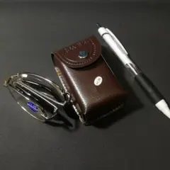 +1.50　折り畳み老眼鏡　メタルフレーム　ケース付き　新品未使用品