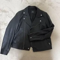 ZARA trf 本革 ラムレザー ダブルライダースジャケット S 羊革 - メルカリ