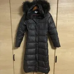 三京商会ラクーンファーフード付きロングダウンジャケット ダークグレー