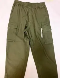 新品　無印 ワイドカーゴパンツ 2本セット オリーブ ブラック ＸＬ　MUJI