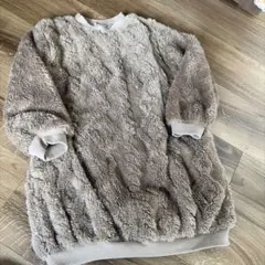 branshesモコモコ長袖チュニック風ワンピ120