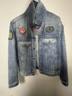 Deus Ex Machina パッチ付きデニムジャケット DEUS EX MACHINA デニムジャケット Gジャン 刺繍 ワッペン