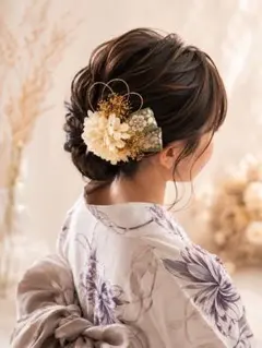 和装用 髪飾り ヘアピン 花 水引 浴衣 着物のサムネイル