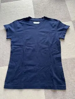agnes b. Vネック 半袖Tシャツ ネイビーのサムネイル