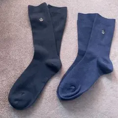 スクールハイソックス2足セット黒・紺