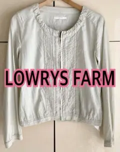 LOWRYS FARM レディースフルジップノーカラー Mサイズ