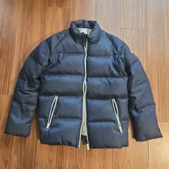 ネイビー フード取り外し可能なダウンコート