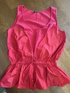 JIL SANDER NAVY 赤 ノースリーブトップス