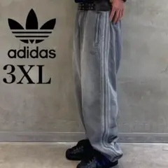 新品3XL】アディダス　アディカラールーズトラックパンツデニムadidasグレー