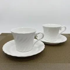 NIKKO／ニッコー ホワイトエレガンス カップ＆ソーサー ペア 新品未