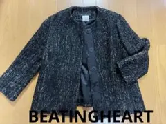 ★BEATINGHEART ノーカラージャケット 黒系 Italy