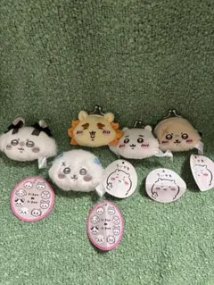 ちいかわ　ミニがま口ポーチ　リボン　シーサー　ラッコ　モモンガ　ちいかわ