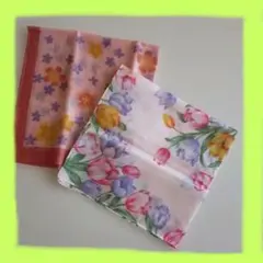 花柄ハンカチセット（2枚組）