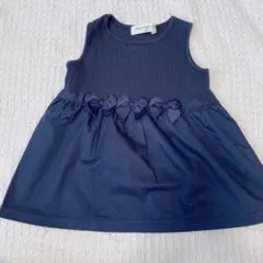 美品　むーのんのん　ネイビー ノースリーブ ワンピースのサムネイル