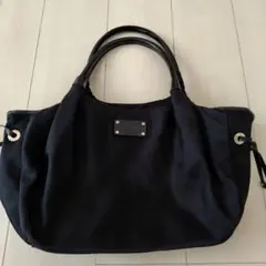 kate spade 黒 ナイロン トートバッグ