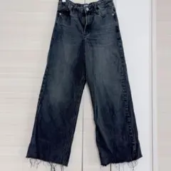 オールドネイビー ワイド デニムパンツ カットオフ M エクストラハイライズのサムネイル