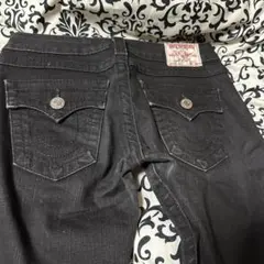True Religion ブラック スキニーデニム　25