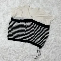 【c4626】✨美品✨axes femme ニット セーター　半袖　ボーダー