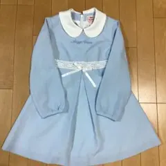 メゾピアノ フォーマル ワンピース 120cm 白襟 千鳥柄 結婚式 極美品