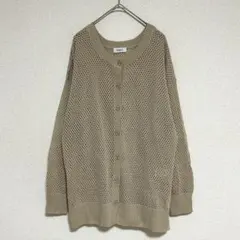 NAVYネイビー メッシュカーディガン 羽織 長袖 春夏 ベージュ F