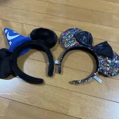 ミッキー、ミニーカチューシャセット