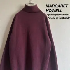 MARGARET HOWELL タートルネック ニット スコットランド製のサムネイル