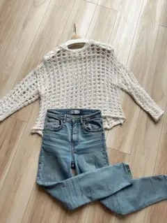 ZARA スキニーデニム ライトブルー EUR34