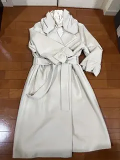 4298 シズカコムロ グレージュ アンゴラ65%コート