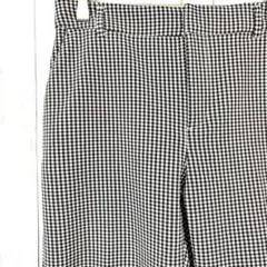 ロペピクニック 黒 ギンガムチェック テーパードパンツ 36 S ストレッチ美脚