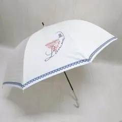 ランバンオンブルー 長傘 雨傘 ジャンプ傘 耐風傘 ハート ボーダー ベージュのサムネイル