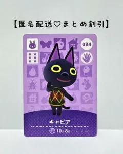 まとめ割あり あつ森 amiiboカード 034 キャビア　第1弾　ネコ住民
