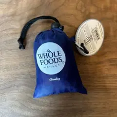 【新品】ホールフーズマーケット　折りたたみ　エコバッグ　ネイビー