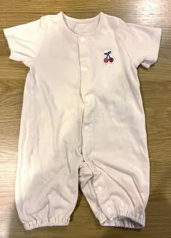 アカチャンホンポ　チェリー柄　2wayオール　ロンパース　ピンク