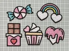 デコうちわ パーツ 5点セット ピンク